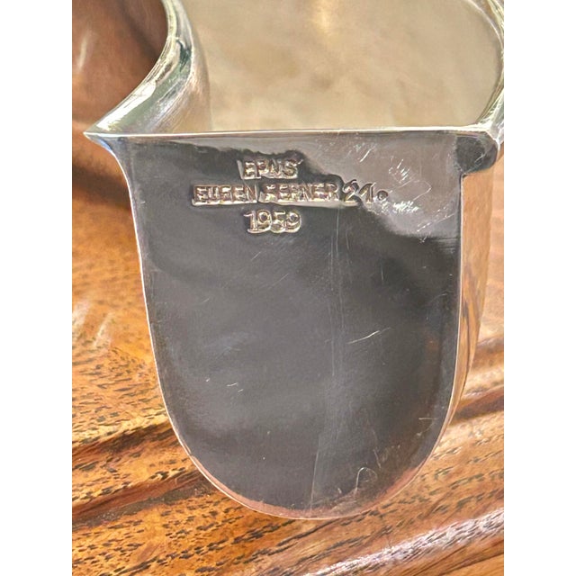 1959 Eugen Ferner German Modernist Silverplate Floral Centerpiece Ring For Sale In New Orleans - Image 6 of 11
