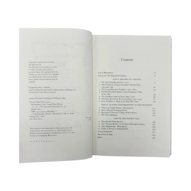 Signed the Founding of Yale by George Wilson Pierson 1988 Book For Sale - Image 4 of 12