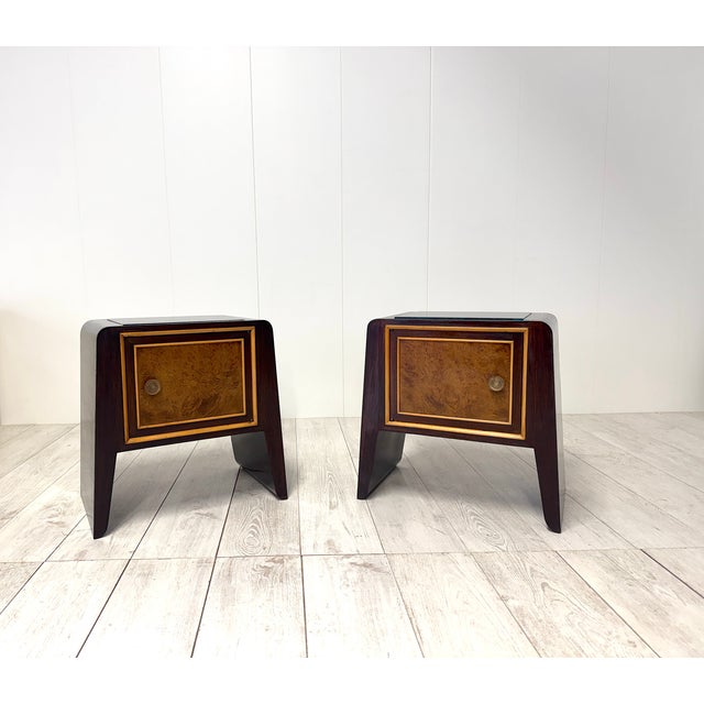 Paolo Buffa Bedside Tables in the style of to Paolo Buffa, 1950s, Set of 2 For Sale - Image 4 of 16