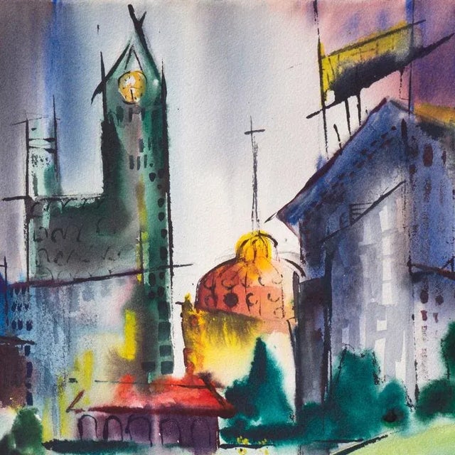 1960s 'Lakeshore, Chicago' by Muriel Backman, 1965; California Post-Impressionist, Crocker Art Museum For Sale - Image 5 of 10