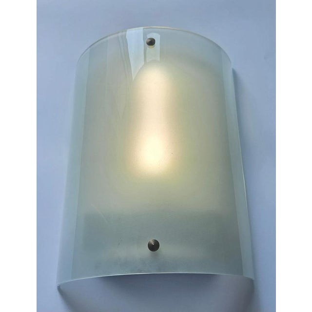 Large Mid-Century Glass Wall Lamp, 1970s For Sale - Image 11 of 17