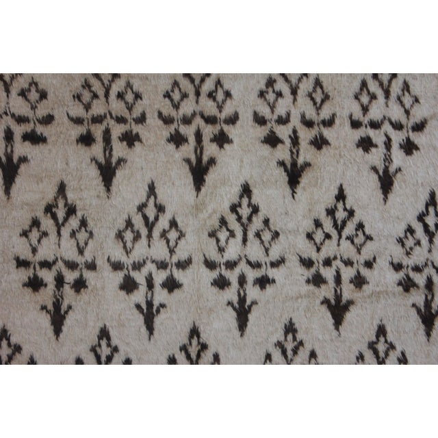 Traditional Hand Knotted Ikat Rug . 08'03" X 10'10" For Sale - Image 3 of 4
