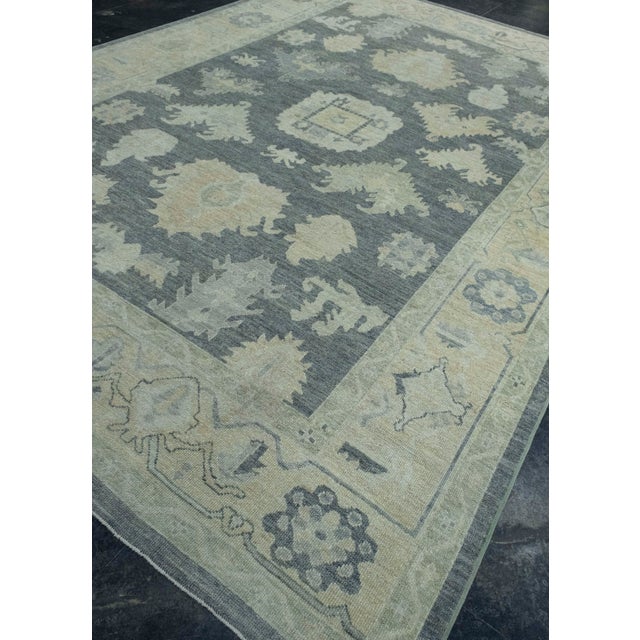 Turkish Turkish Oushak Rug 9'9" x 13'11" #18635 For Sale - Image 3 of 8