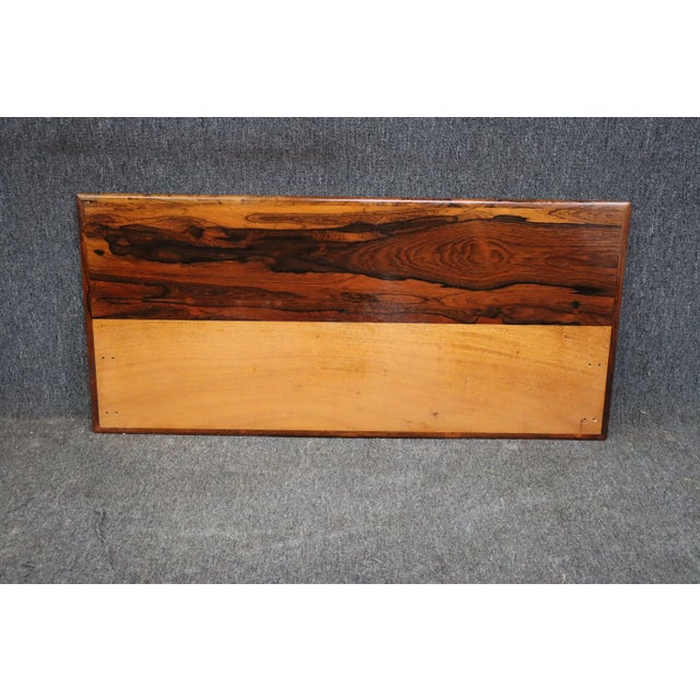 Wood Mid Century Rosewood Double Headboard For Sale - Image 7 of 7