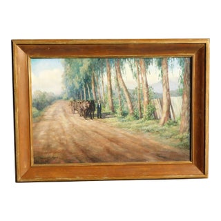 Valentine Morse Early San Diego Artist "San Luis Rey" Oil/Canvas 20 X 30 For Sale