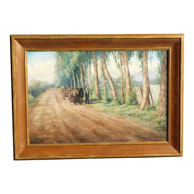 Valentine Morse Early San Diego Artist "San Luis Rey" Oil/Canvas 20 X 30 For Sale