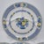 Booths England Antique Silicon China Set 6 Divided Grill Plates Nankin Pattern Signed C. 1917. Blue Yellow flower basket...