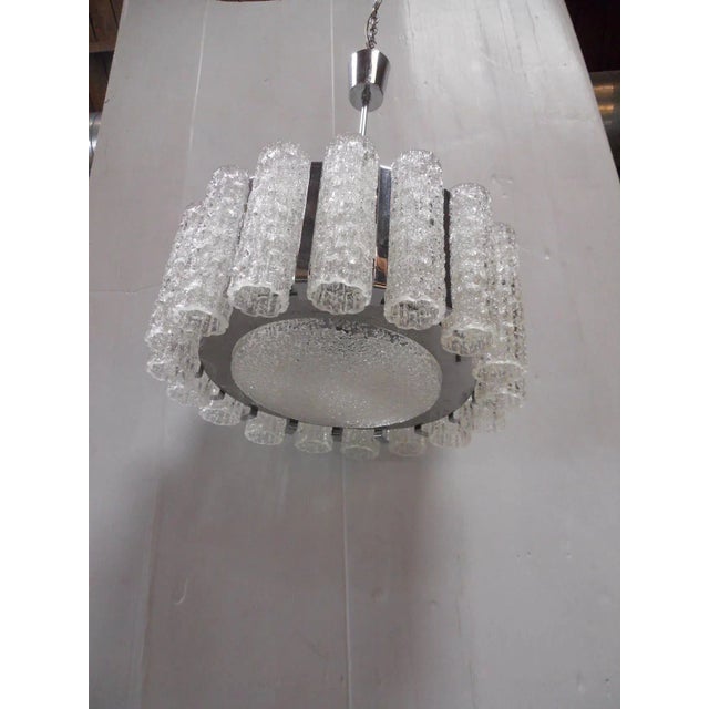 1960s 1960s Doria Glass Tubes and Chrome Chandelier For Sale - Image 5 of 8