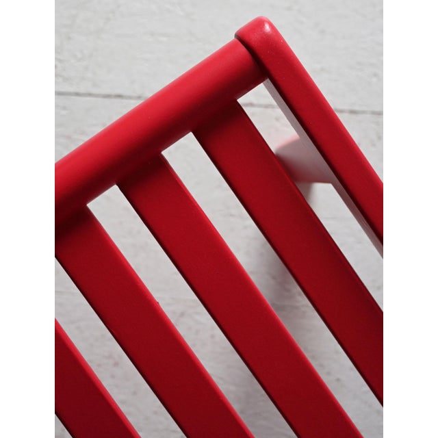 1960s Vintage Scandinavian Cherry Red Lounge Chair, 1960s For Sale - Image 5 of 6