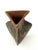 Authentic - Studio Pottery - Period: 1990s Hand Crafted; Slip Cast Textured Stoneware Bud Vase, by Gary DiPasquale....