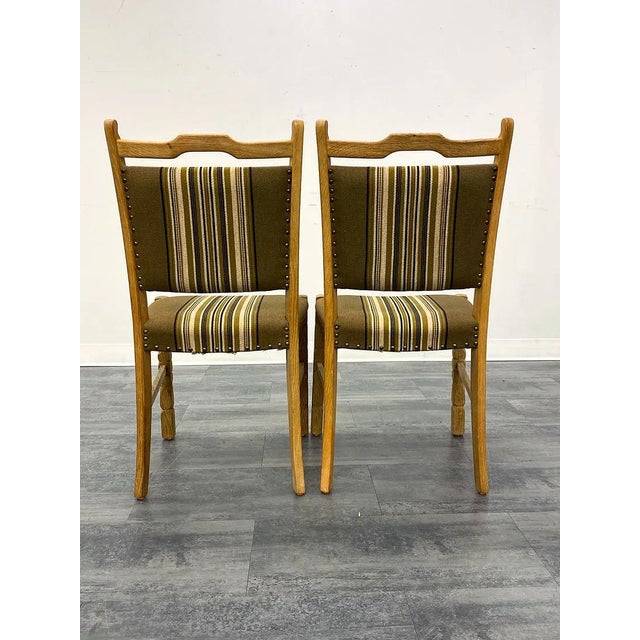1960s 4 Danish Mid Century Oak Dining Chairs For Sale - Image 5 of 10