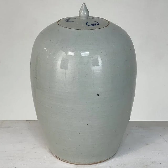 19th Century Chinese Blue & White Lidded Urn For Sale - Image 4 of 13
