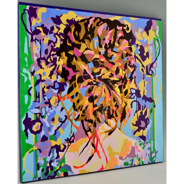 Painting femme fatale by frédérique tristant. mixed media on canvas. France 2024. frédérique tristant is a french artist...