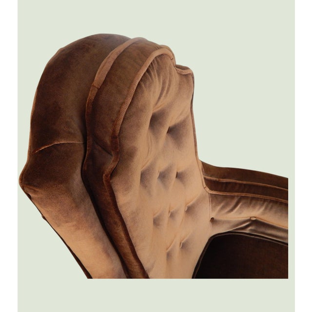 Textile 1970's Kingsley Furniture Velvet Armchair For Sale - Image 7 of 8