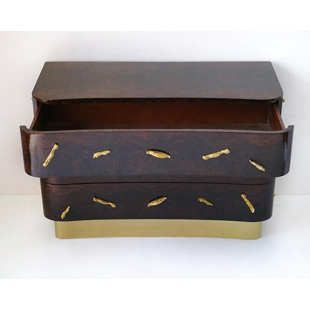 Vintage Chest of Drawers in Burl, 1980s For Sale - Image 4 of 8