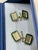 Gold Emerald Cut Shape Green Enamel Cufflinks in 18 Karat Yellow Gold 13 Gm, Men's For Sale - Image 8 of 8