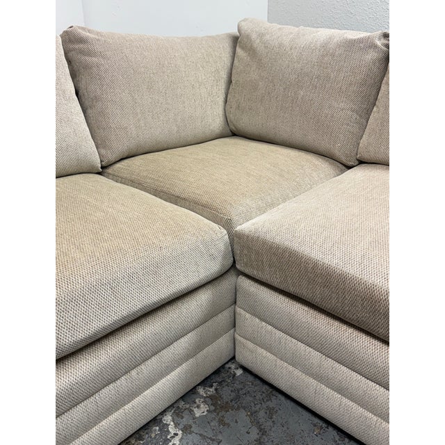 Kravet Custom Chenille Two Piece Sectional For Sale - Image 10 of 12