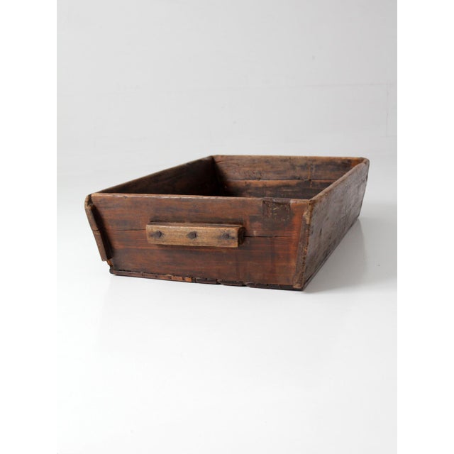 Antique Primitive Wood Dough Tray For Sale - Image 14 of 18