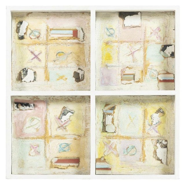 Rui Aguiar, Composition, 1980s, Acrylic on Cardboard on Wood For Sale - Image 6 of 6