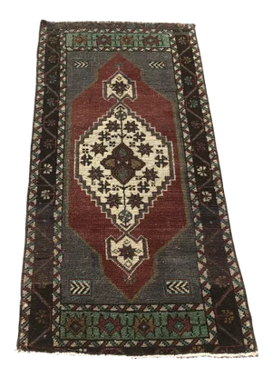 1960s Vintage Turkish Handmade Tribal Rug- 1′7″ × 3′4″