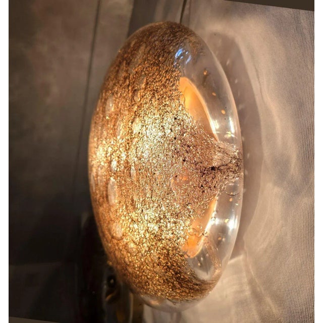 1960s Pair of Brown Mid-Century Modern Murano Glass Sconces 1960s For Sale - Image 5 of 12