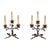 Pair of Whimsical Iron Floral Candelabra, Circa 1920 For Sale