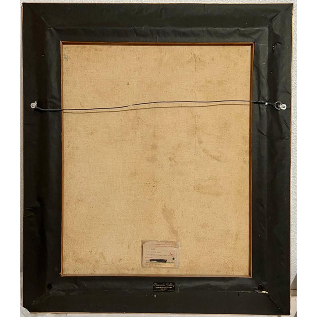 Boris Deutsch, 1947 Expressionist Oil Painting Flute Player Musician Boris Deutsch WPA Artist, 1947 For Sale - Image 11 of 11