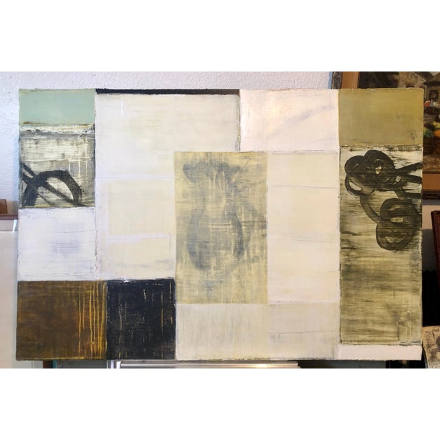 Neoclassical Neo-Abstract Expressionist Contemporary Oil Painting Mixed Media, 2001 For Sale - Image 3 of 12