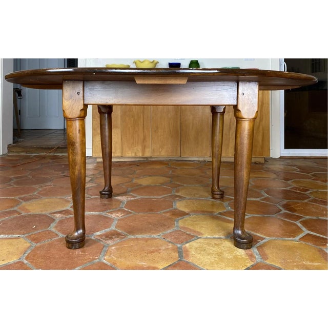 Mid 20th Century MidCentury Stickley Round Dining Table With Tapered