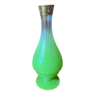 1970s Green Glass Vase For Sale