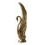 1980s Art Deco Revival Solid Brass Stylized Swan Sculpture by Dolbi Cashier - 15" For Sale