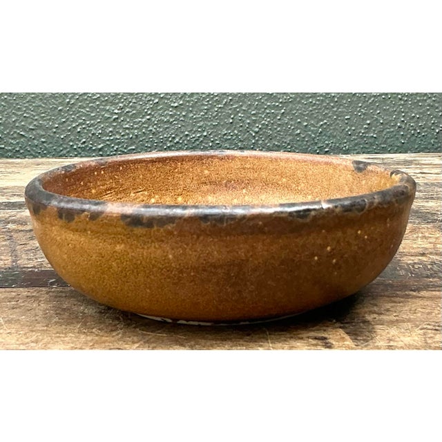 Vintage Styles Mid-Century Modern Glazed Ceramic Bowl For Sale - Image 10 of 12