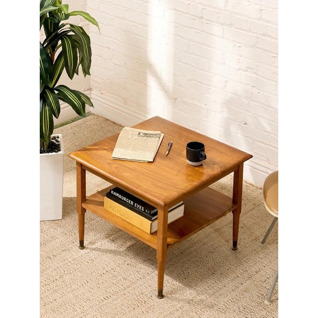 Vintage Two-Tier Wood Side Table For Sale - Image 12 of 12