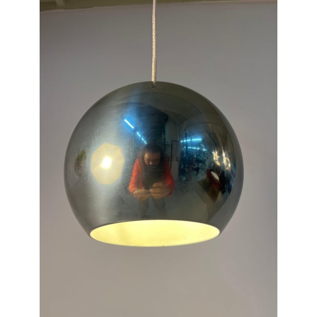 Metal Topan Chrome Globe Lamp by Verner Panton For Sale - Image 7 of 11