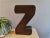 Large Portuguese Wood Block Signage Letter Z, 1960s For Sale - Image 4 of 9