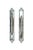 Vintage pair of brass door pull handles with backplate. Neoclassical styling with with ornate scrollwork at the top and...