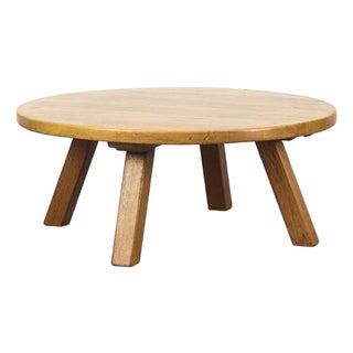 Large Vintage Rustic Brutalist Coffee Table, 1960s For Sale