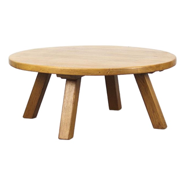 Large Vintage Rustic Brutalist Coffee Table, 1960s For Sale