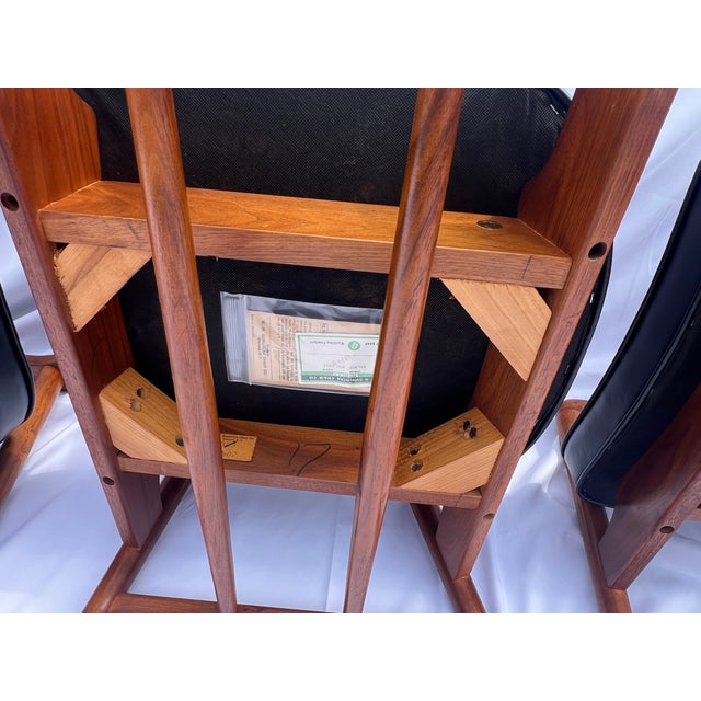 Mid 20th Century Vintage Mid Century W. H. Gunlocke Chair Co. Walnut Set of 4 Dining Chairs For Sale - Image 15 of 17