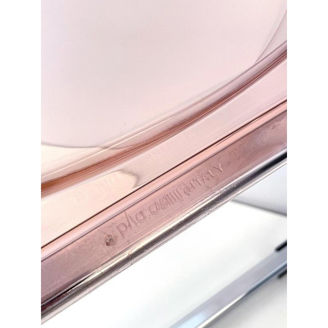Acrylic Glass Pink and Chrome Plia Chairs by Piretti for Castelli, Italy, 1970s, Set of 12 For Sale - Image 14 of 18