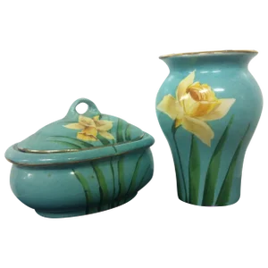 Early 20th Century Early American Avon Pottery - A Pair