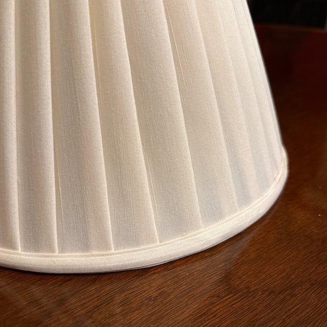 Pleated Ivory Empire Lampshade For Sale - Image 4 of 4