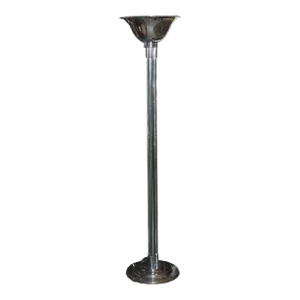 Mid-Century Glass & Chrome Floor Lamp