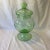 Hand Blown Vintage Green Lidded Apothecary Jar For Sale - Image 9 of 11
