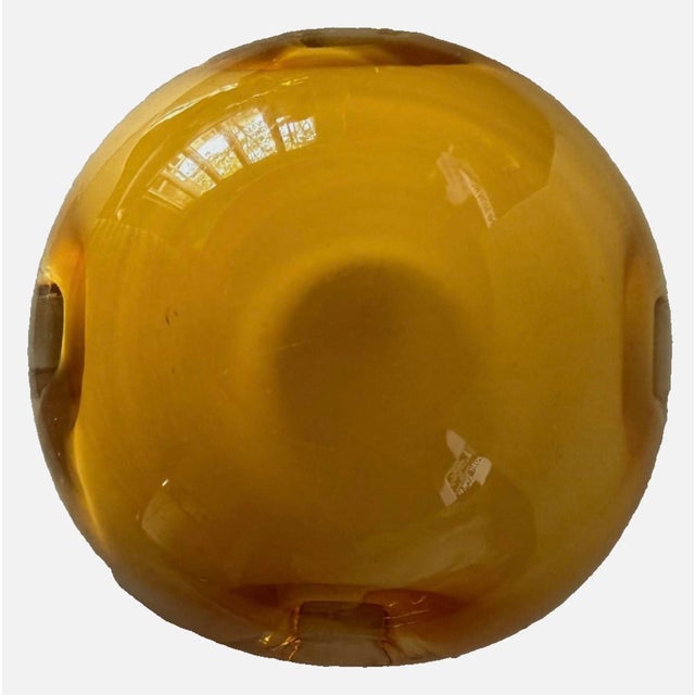 Mid-Century Modern 1970s Italian Murano Art Glass Tri-Color Sommerso Bowl by Alfredo Barbini Unmarked For Sale - Image 3 of 4