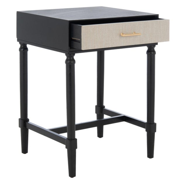 Estella 1 Drawer Accent Table in Black For Sale - Image 9 of 11