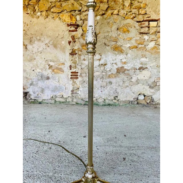 Vintage Floor Lamp with Gilded Brass Decor, 1960s For Sale - Image 10 of 18