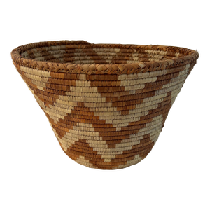 Vintage Artisan African Earthtone Gathering Basket