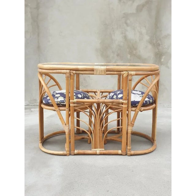 Italian Bamboo Chairs, 1960s, Set of 3 For Sale - Image 10 of 11