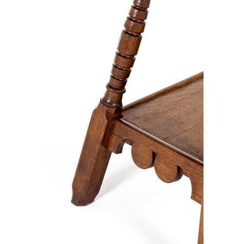 Wood Side Table in Oak For Sale - Image 7 of 13